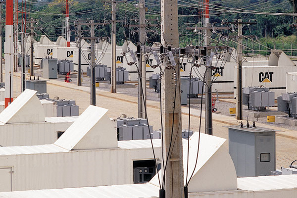 Cat Generators At Power Plant