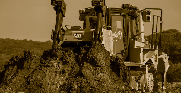 Large Dozer Moving Dirt