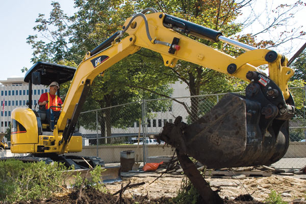 Cat Mini Excavator Landscaping