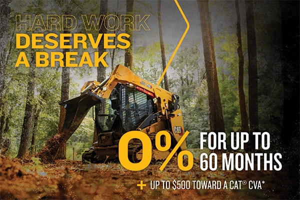 0% For Up To 60 Months on Cat® Excavators and Loaders