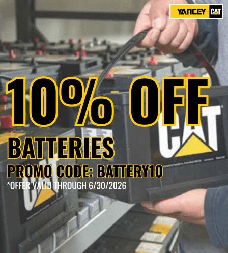 Yancey 10% Off Batteries Promotion - Q2 2026 - Mobile Banner