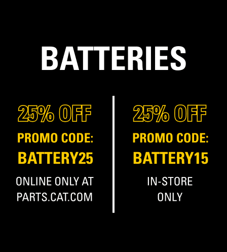 Save up to 25% off on Batteries