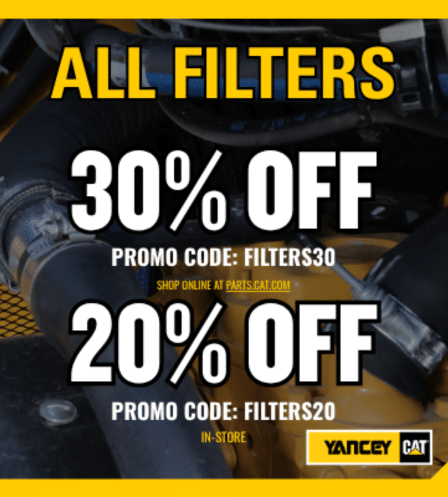 Save up to 30% off on air filters