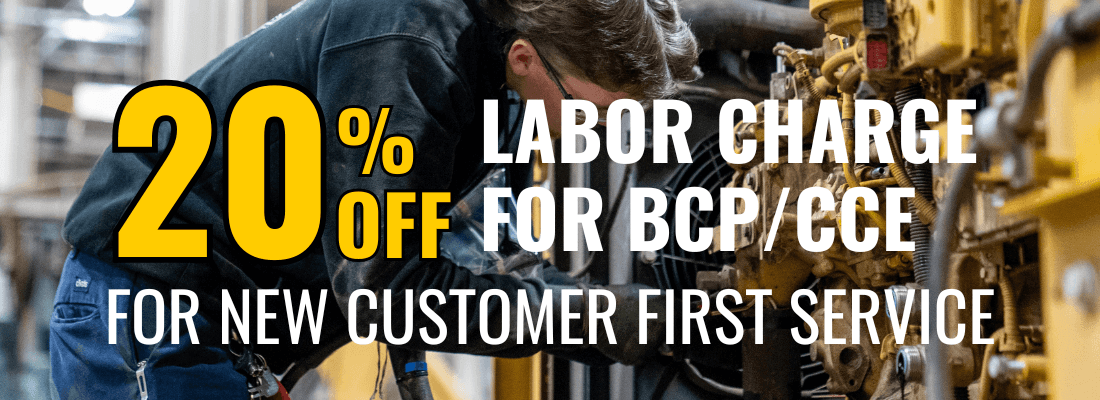 Yancey 20% Off Labor Charge for BCP/CCE Equipment New Customers Only - Desktop Image
